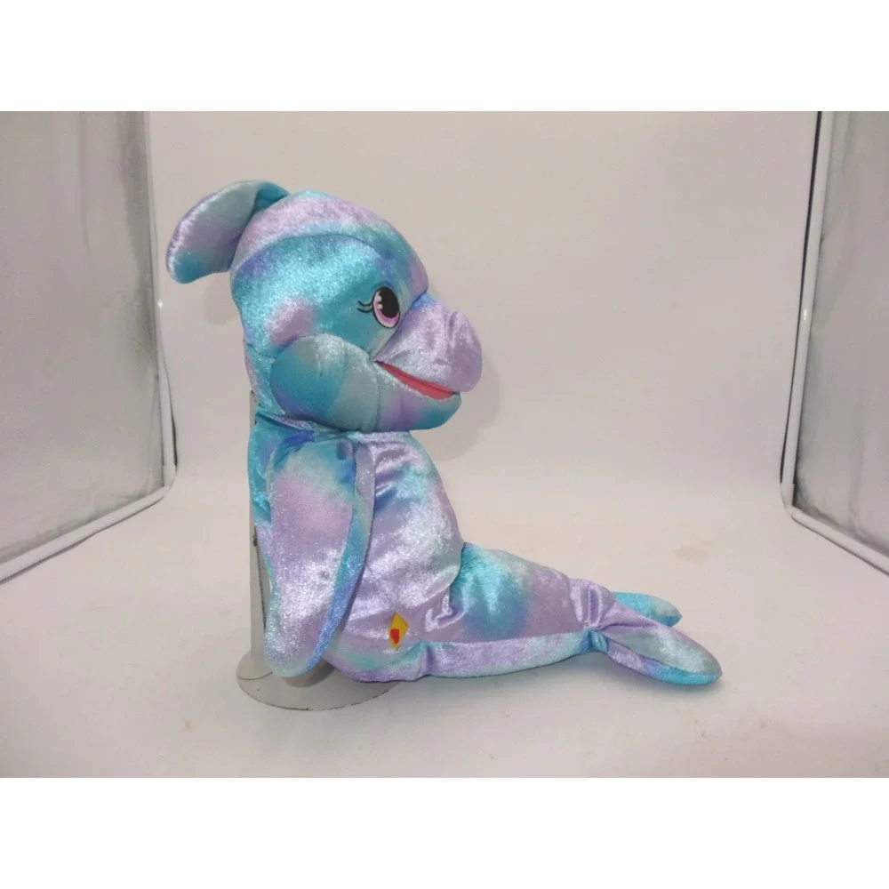 Build A Bear Workshop 2014 Sea Splash Dolphin Puppet Stuffed Animal‎ Blue Purple